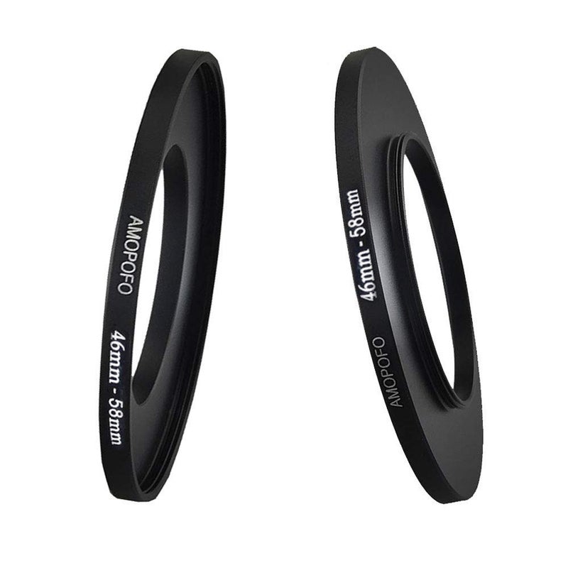 Amopofo Metal Step Up Ring Adapter 46mm to 58mm Step-Up Lens Adapter Ring for Filters UV,ND,CPL Camera Filters, Compatible with All 46mm Camera Lenses & 58mm Accessories - Image 1